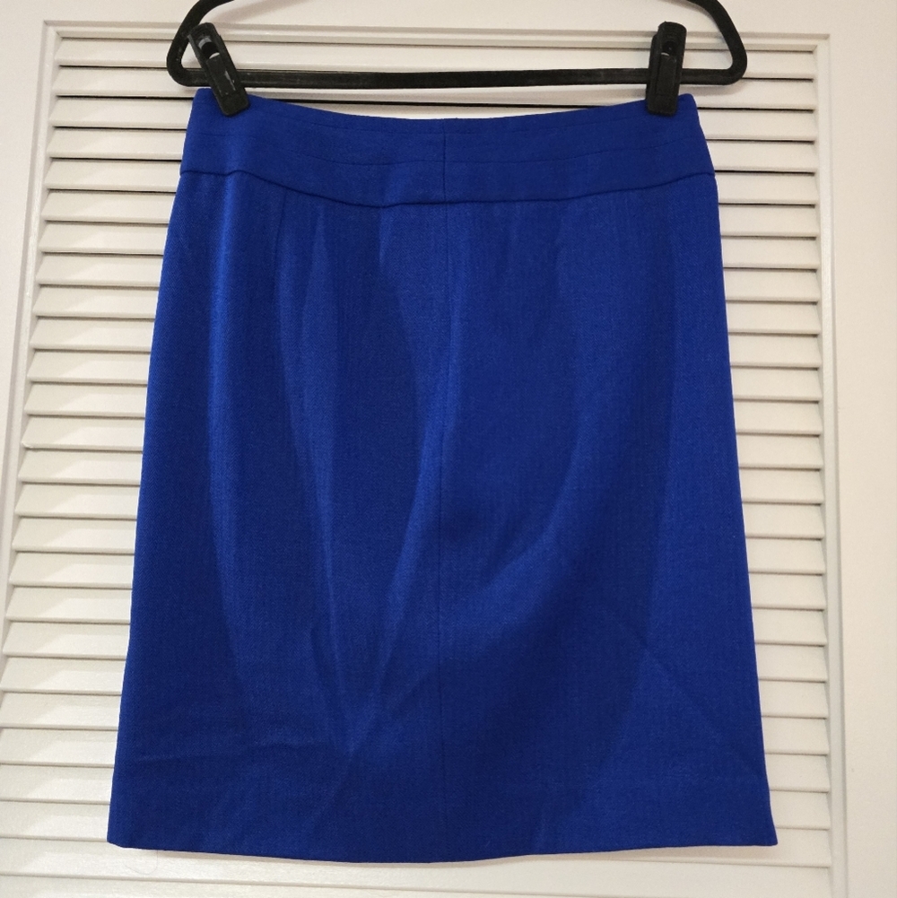The Limited - Blue Office Business Casual Pencil Skirt With Side Zipper